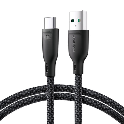 USB-A to USB-C Data and Charging Cable Joyroom S-A34, 100W, 1m, Black