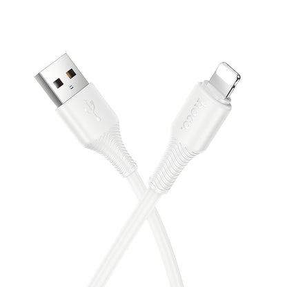 USB-A to Lightning Data and Charging Cable HOCO X120, 18W, 1m, White