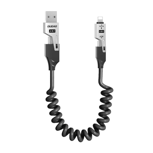 USB-A / USB-C - Lightning / USB-C Dudao L20 Pro Data and Charging Cable, 65W, 1.5m, Black