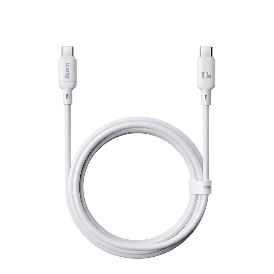 USB-C Data and Charging Cable - USB-C Baseus Silky, 100W, 2m, White