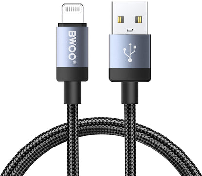 Καλώδιο Δεδομένων και Φόρτισης USB-A - Lightning BWOO BO-X401L, 18W, 1μ, Μαύρο