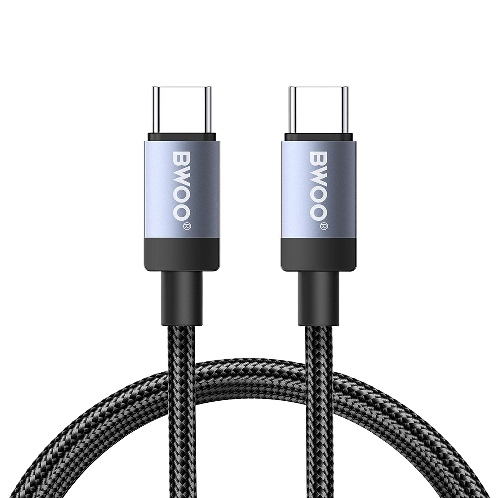 Καλώδιο Δεδομένων και Φόρτισης USB-C - USB-C BWOO BO-X401CC, 65W, 1μ, Μαύρο