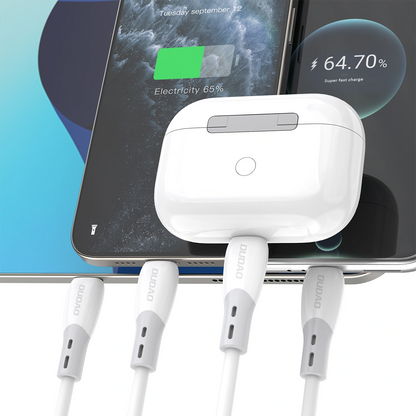 Καλώδιο Δεδομένων και Φόρτισης USB-C - USB-C Dudao L25SC, 60W, 2m, Λευκό