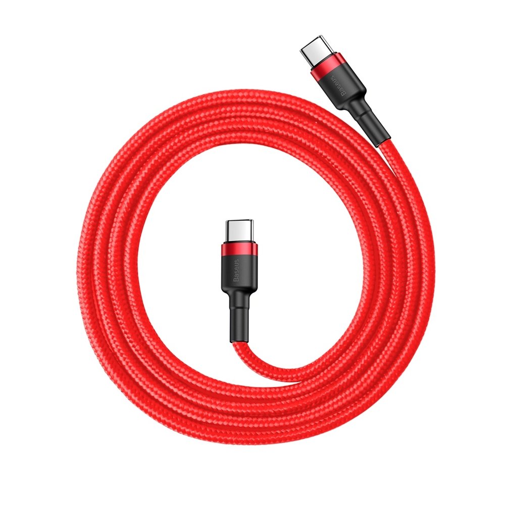 USB-C Data and Charging Cable - USB-C Baseus Cafule, 60W, 1m, Red CATKLF-G09