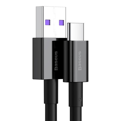 USB-A to USB-C Data and Charging Cable Baseus Superior, 66W, 2m, Black CATYS-A01