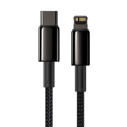 Καλώδιο Δεδομένων και Φόρτισης USB-C - Lightning Baseus Tungsten Gold, 20W, 2m, Μαύρο CATLWJ-A01