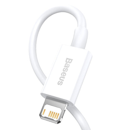 USB-A to Lightning Data and Charging Cable Baseus Superior Series, 20W, 1.5m, White CALYS-B02