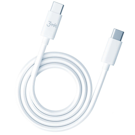 USB-C Data and Charging Cable - USB-C 3MK Hyper, 100W, 2m, White