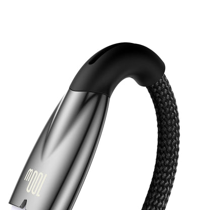 USB-A to USB-C Baseus Glimmer Series Data and Charging Cable, 100W, 2m, Black CADH000501 CADH000501 