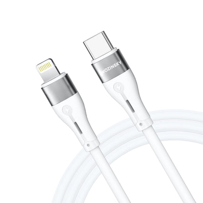 Καλώδιο Δεδομένων και Φόρτισης USB-C - Lightning WZK WSTCL1, 27W, 1m, Λευκό