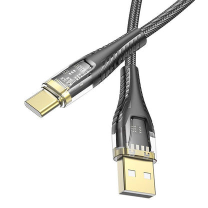 USB-A to USB-C Data and Charging Cable HOCO U121, 18W, 1.2m, Black