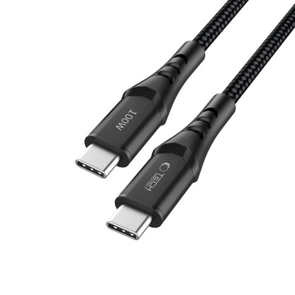 USB-C Data and Charging Cable - USB-C Tech-Protect UB11T Ultraboost, 100W, 1m, Black