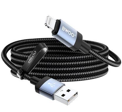 Καλώδιο Δεδομένων και Φόρτισης USB-A - Lightning BWOO BO-X401L, 18W, 1μ, Μαύρο