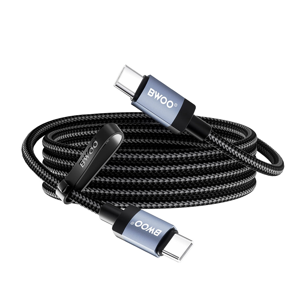 Καλώδιο Δεδομένων και Φόρτισης USB-C - USB-C BWOO BO-X401CC, 65W, 1μ, Μαύρο
