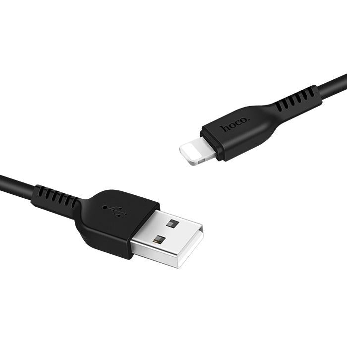 USB-A to Lightning Data and Charging Cable HOCO Flash X20, 18W, 1m, Black