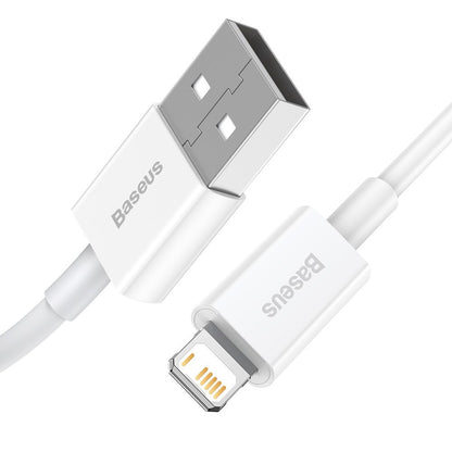 USB-A to Lightning Data and Charging Cable Baseus Superior Series, 20W, 1.5m, White CALYS-B02