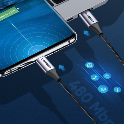 Καλώδιο Δεδομένων και Φόρτισης USB-C - USB-C UGREEN US261, 60W, 1μ, Γκρι