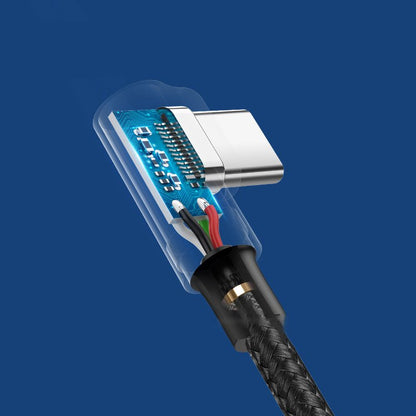 Καλώδιο δεδομένων και φόρτισης USB-A - USB-C UGREEN US176 Angled, 60W, 1m, Γκρι
