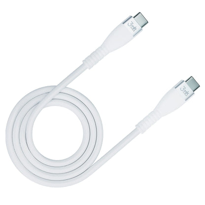 USB-C Data and Charging Cable - USB-C 3MK Hyper Silicone, 60W, 1m, White