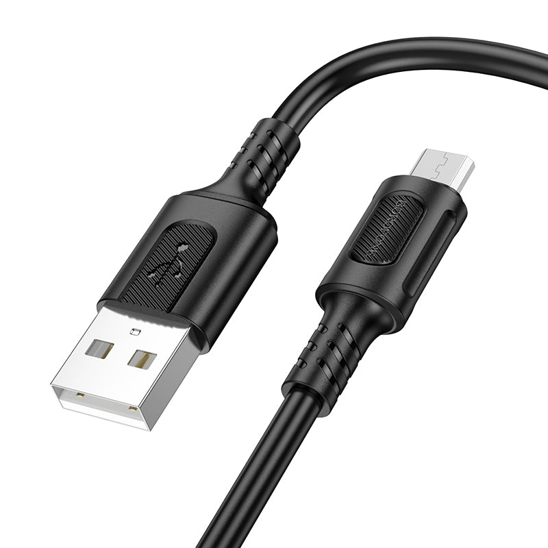 USB-A to microUSB Data and Charging Cable Borofone BX111 Feliz, 18W, 1m, Black