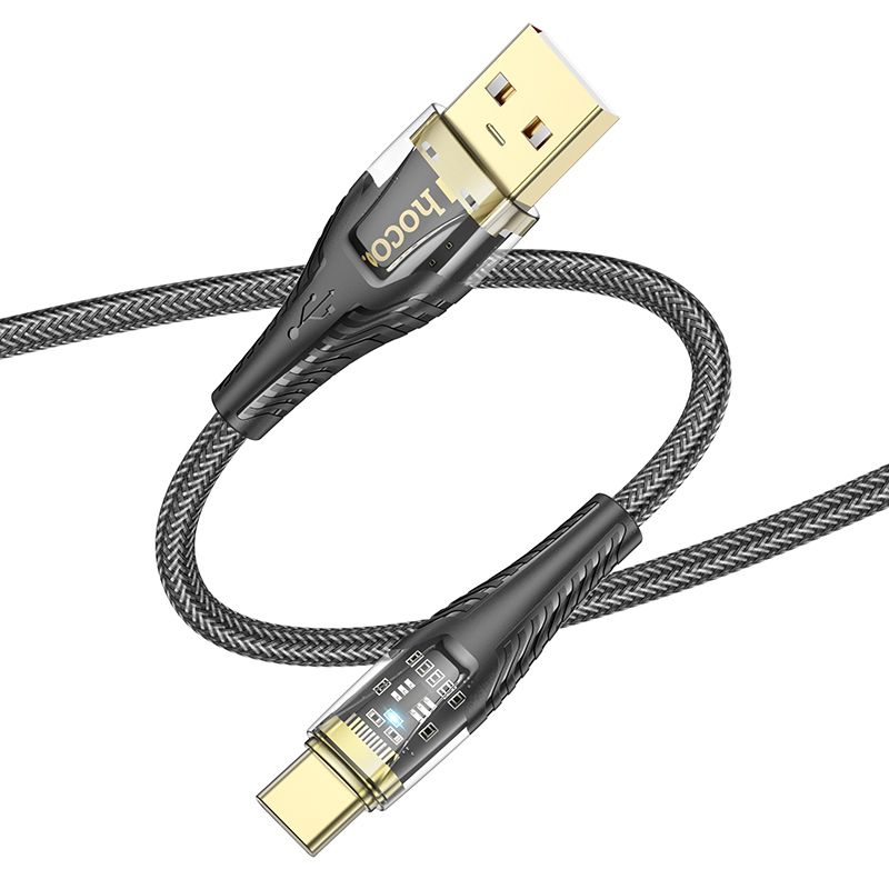 USB-A to USB-C Data and Charging Cable HOCO U121, 18W, 1.2m, Black