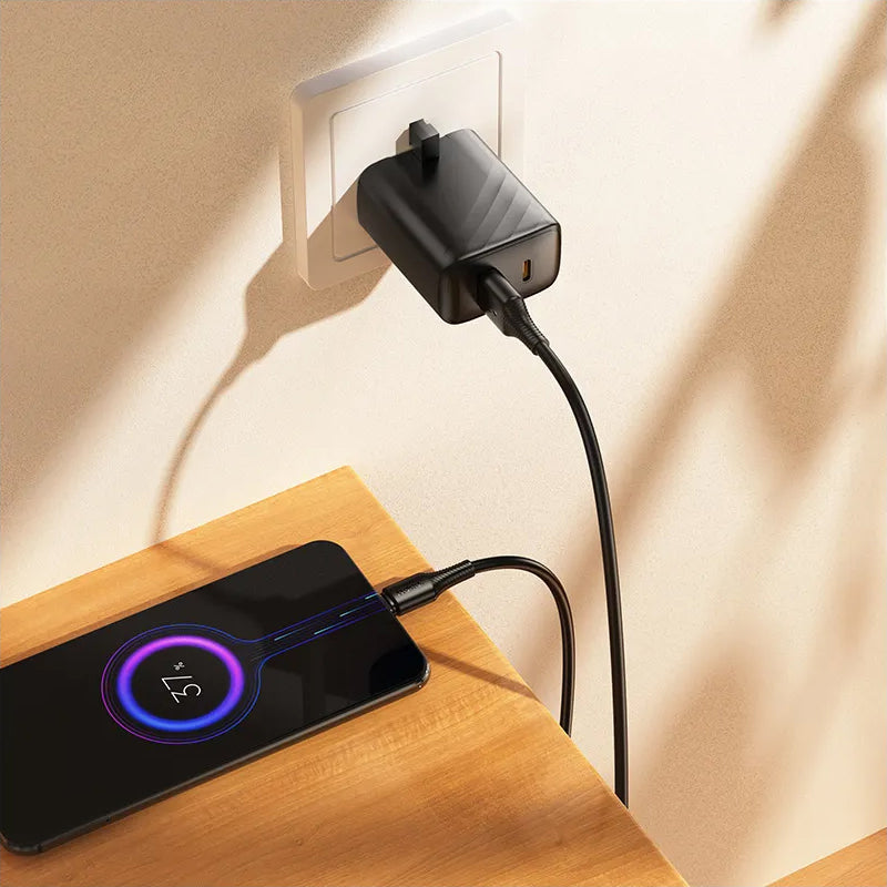 USB-A to microUSB Data and Charging Cable HOCO X120, 18W, 1m, Black