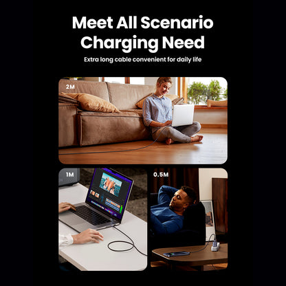 Καλώδιο Δεδομένων και Φόρτισης USB-C - USB-C UGREEN L513, 240W, 2m, Μαύρο