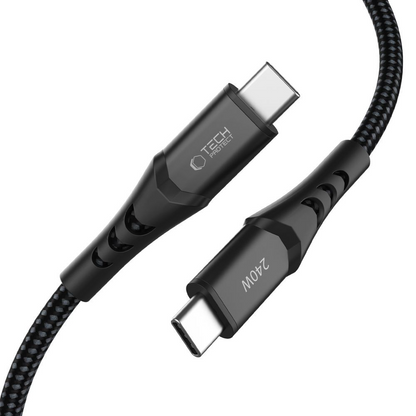 USB-C Data and Charging Cable - USB-C Tech-Protect UB11T Ultraboost, 240W, 2m, Black