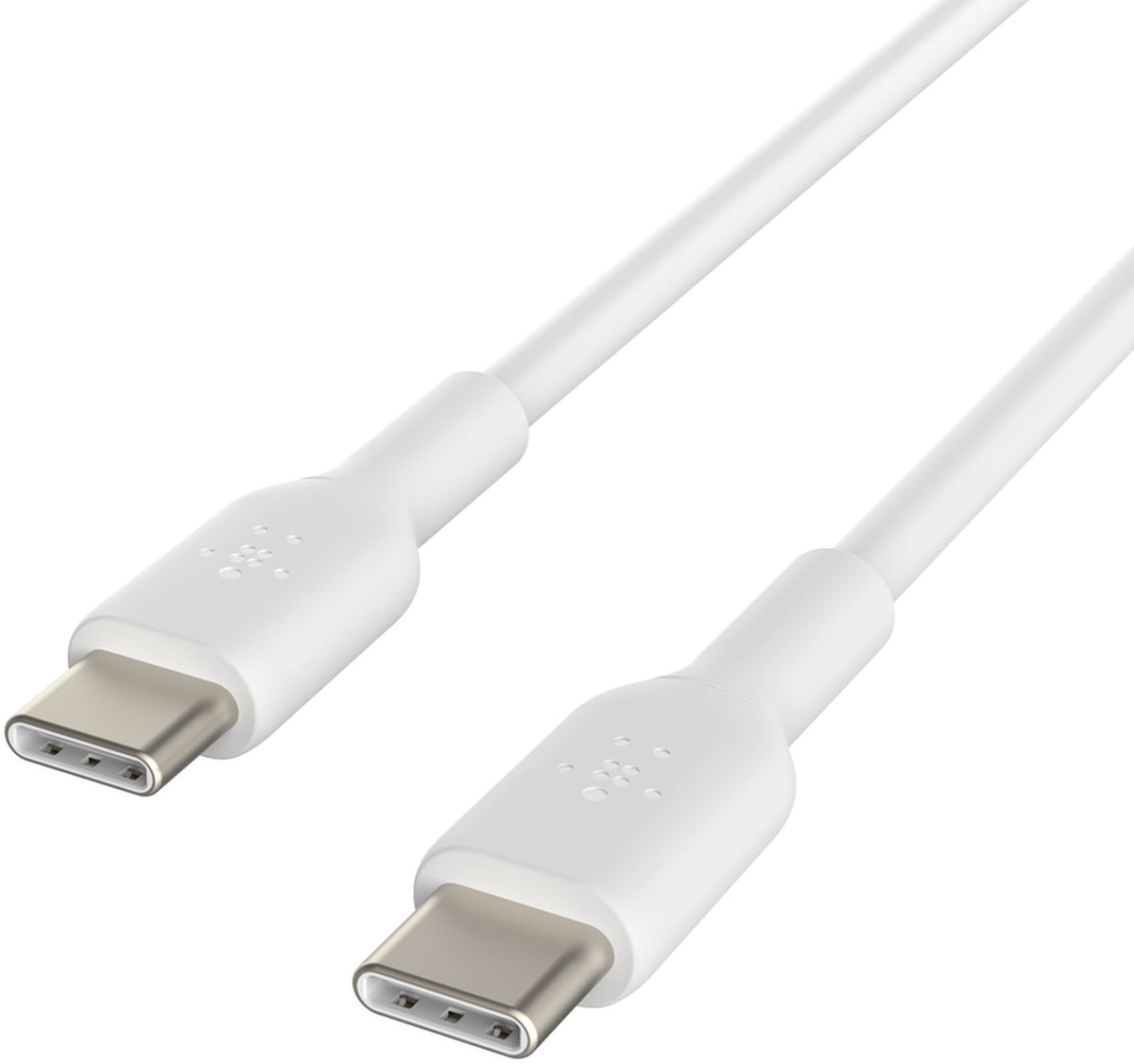 USB-C Data and Charging Cable - USB-C Belkin BoostCharge, 60W, 1m, Set of 2 pieces, White CAB003bt1MWH2PK