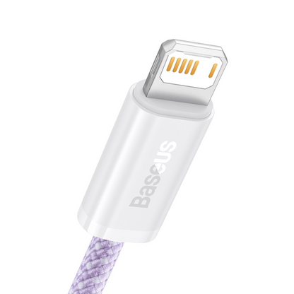 USB-A to Lightning Data and Charging Cable Baseus Dynamic Series, 18W, 2m, Purple CALD000505