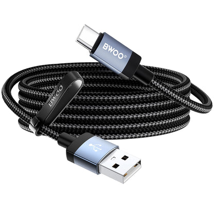 Καλώδιο Δεδομένων και Φόρτισης USB-A - USB-C BWOO BO-X401C, 18W, 1μ, Μαύρο