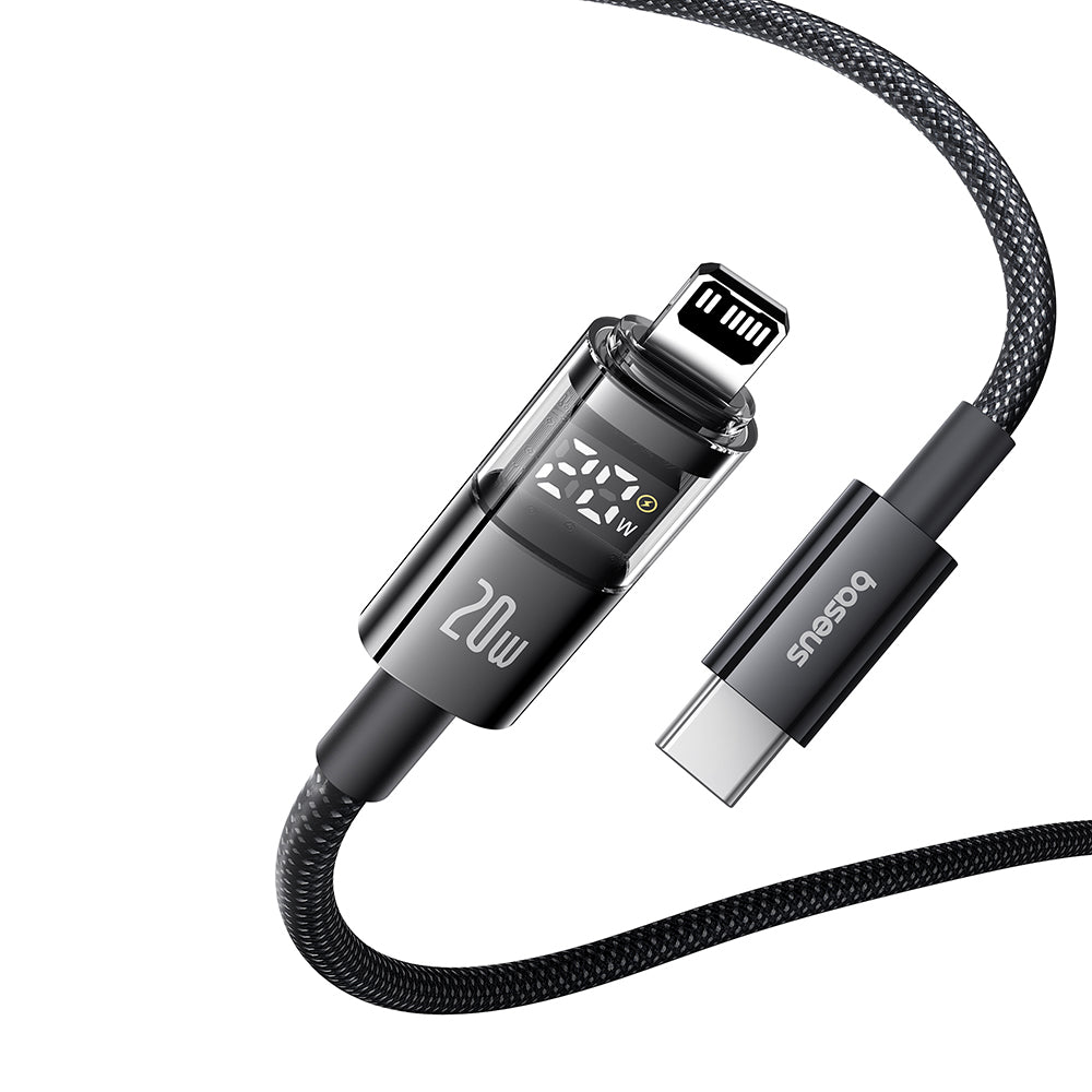 Καλώδιο Δεδομένων και Φόρτισης USB-C - Lightning Baseus Display 2, 20W, 2m, Μαύρο P10382703121-01