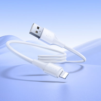 USB-A to Lightning Data and Charging Cable HOCO X120, 18W, 1m, White