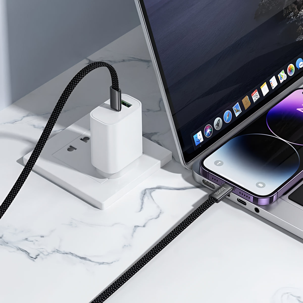 USB-C to Lightning Data and Charging Cable HOCO X125, 30W, 1m, Black