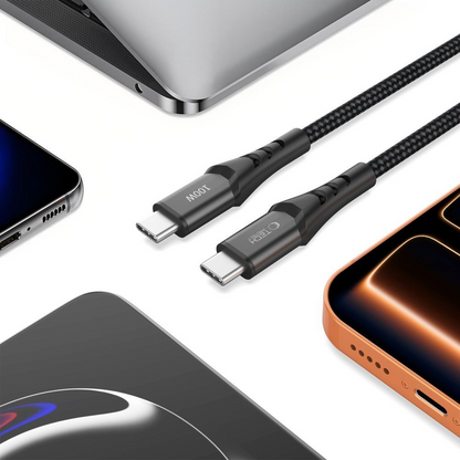 USB-C Data and Charging Cable - USB-C Tech-Protect UB11T Ultraboost, 100W, 1m, Black