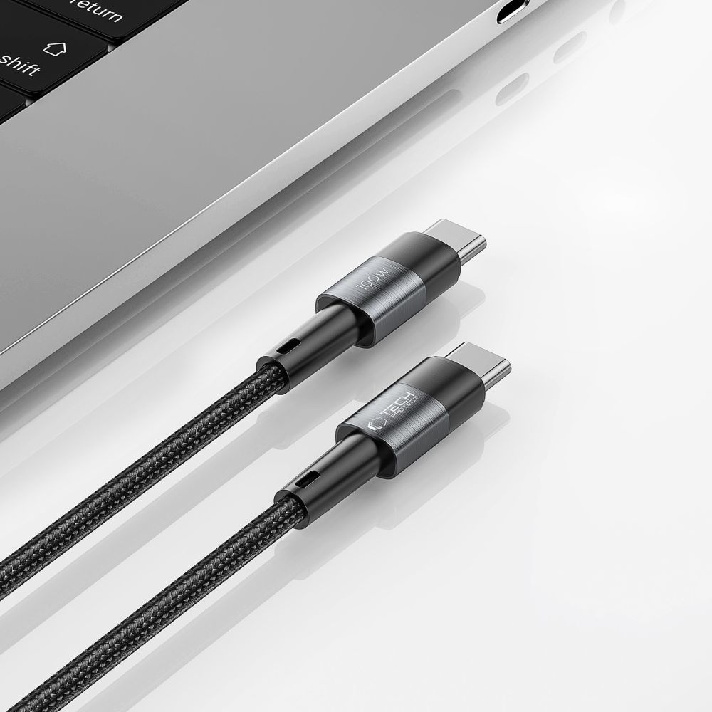 USB-C Data and Charging Cable - USB-C Tech-Protect Ultraboost, 100W, 3m, Gray