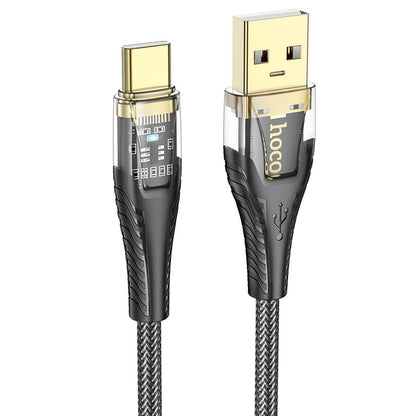 USB-A to USB-C Data and Charging Cable HOCO U121, 18W, 1.2m, Black