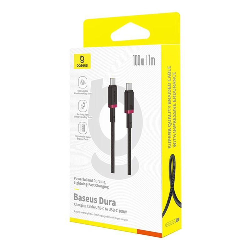 Καλώδιο Δεδομένων και Φόρτισης USB-C - USB-C Baseus Dura Series, 100W, 1m, Κόκκινο P10377803U01-01