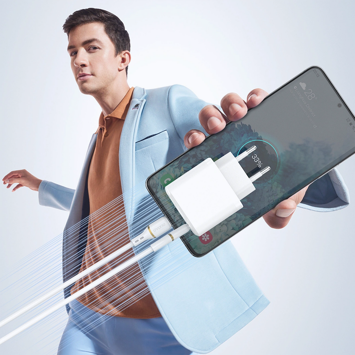 Καλώδιο Δεδομένων και Φόρτισης USB-A - Lightning Dudao L25L, 30W, 1m, Λευκό