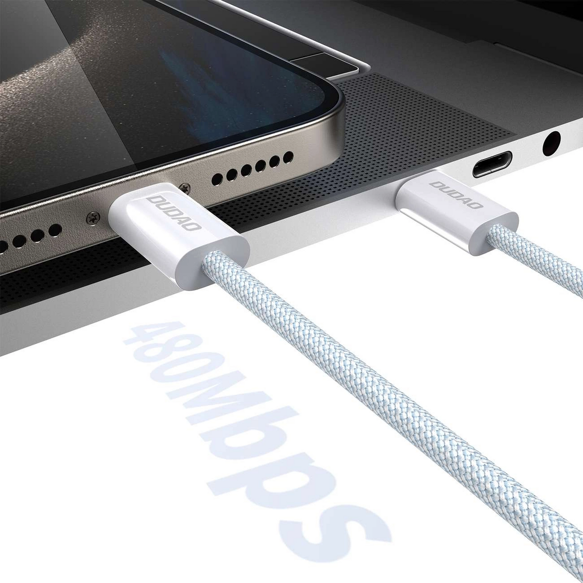 Καλώδιο Δεδομένων και Φόρτισης USB-C - USB-C Dudao L6C, 30W, 1μ, Μπλε