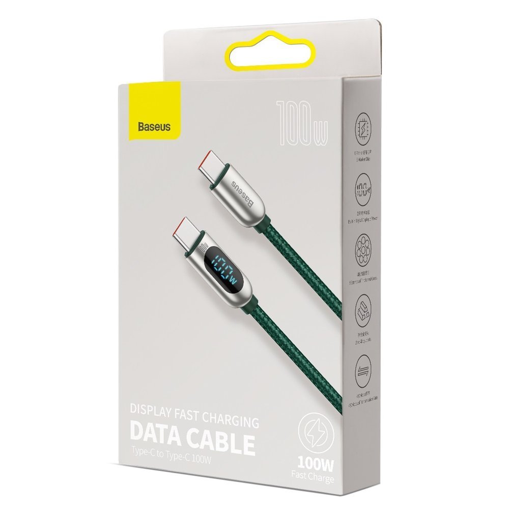 USB-C Data and Charging Cable - USB-C Baseus Display, 100W, 1m, Black CATSK-B01