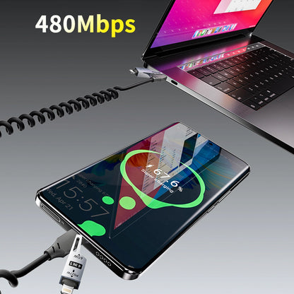 Καλώδιο Δεδομένων και Φόρτισης USB-A / USB-C - Lightning / USB-C Dudao L20 Pro, 65W, 1.5m, Μαύρο