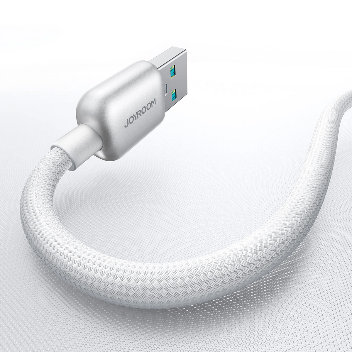 USB-A to Lightning Data and Charging Cable Joyroom S-A55 StarFlight Display, 18W, 1.2m, White