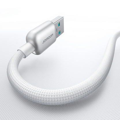 USB-A to Lightning Data and Charging Cable Joyroom S-A55 StarFlight Display, 18W, 1.2m, White