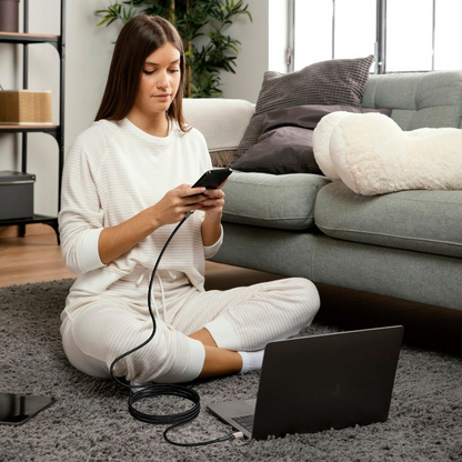 USB-C Data and Charging Cable - USB-C Tech-Protect Ultraboost EVO, 100W, 1m, Silver