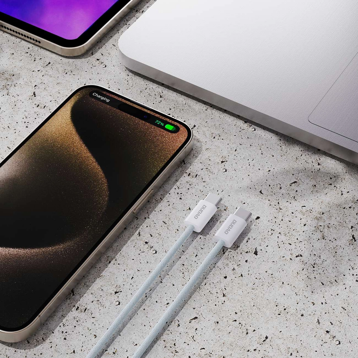 Καλώδιο Δεδομένων και Φόρτισης USB-C - USB-C Dudao L6C, 30W, 1μ, Μπλε