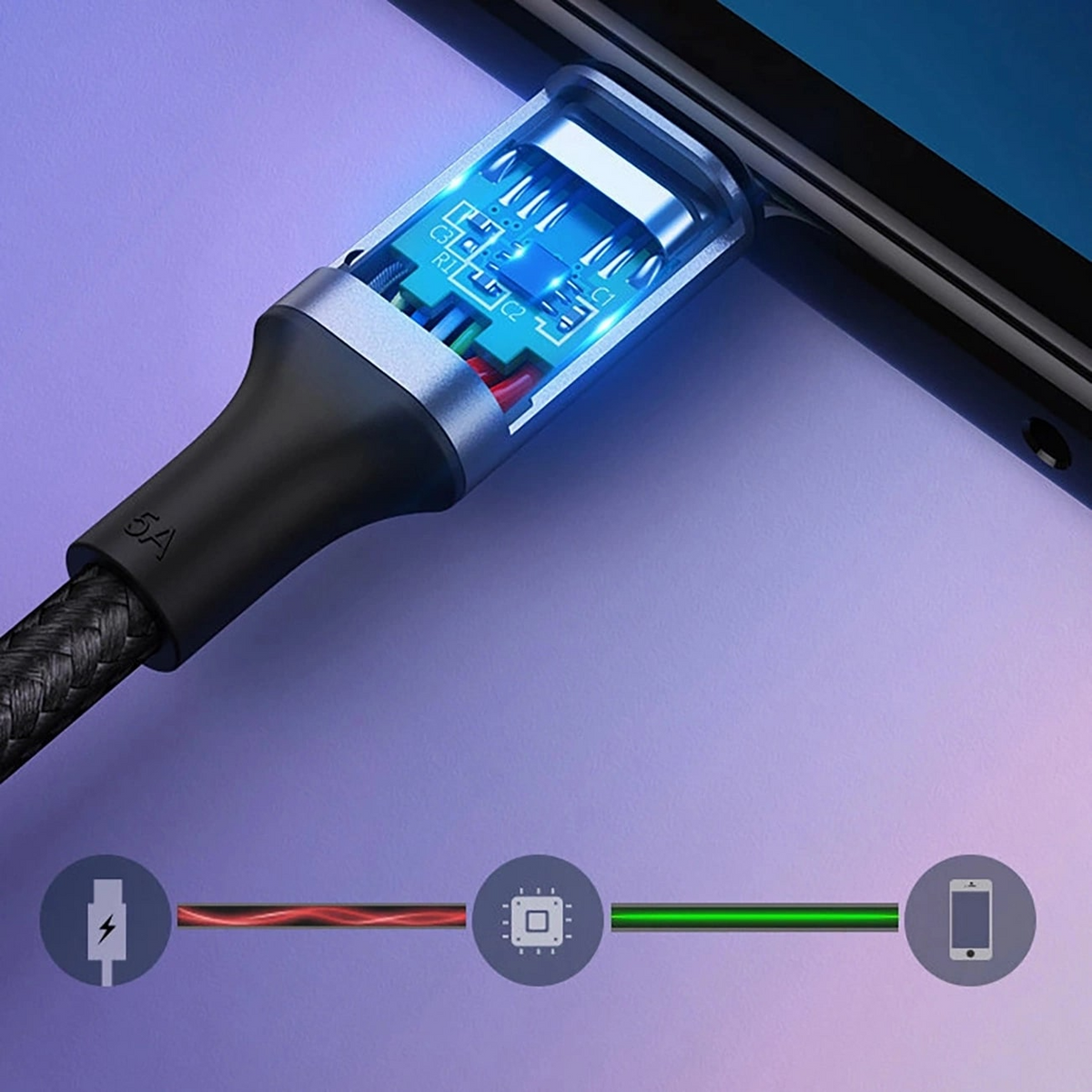 USB-C Data and Charging Cable - USB-C UGREEN US316, 100W, 3m, Gray