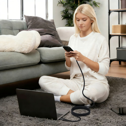 USB-C Data and Charging Cable - USB-C Tech-Protect UB11T Ultraboost, 240W, 2m, Black