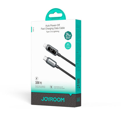 USB-C to Lightning Data and Charging Cable Joyroom S-A55 StarFlight Display, 30W, 1.2m, Black