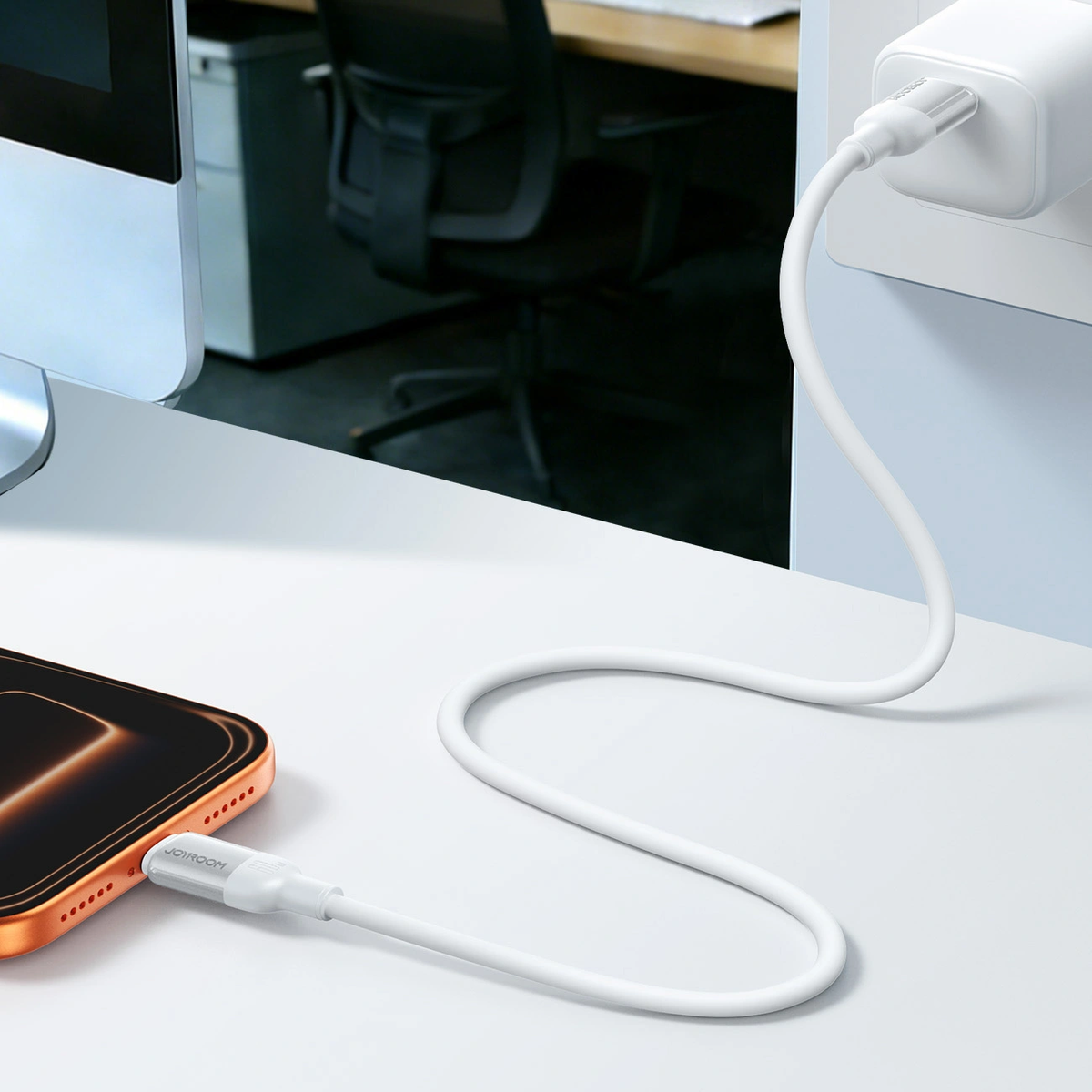 USB-C Data and Charging Cable - USB-C Joyroom S-A62 Lively, 60W, 1.2m, White